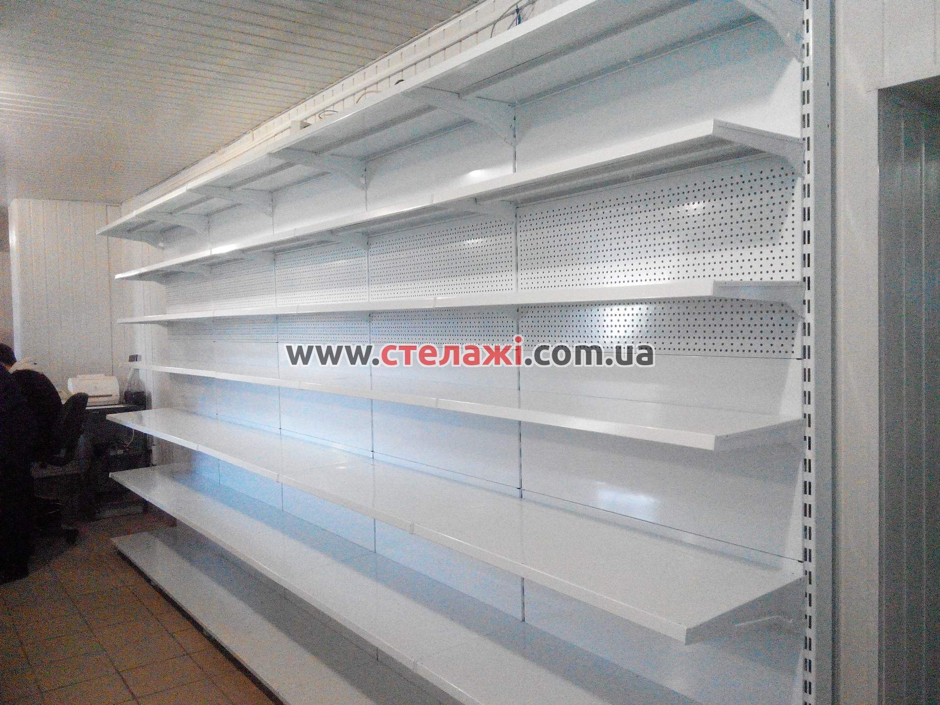 Односторонній (пристінний) стелаж для магазину. Фото 1