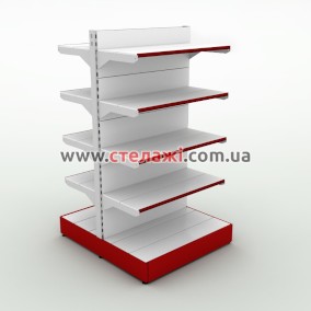 Двосторонні торгові стелажі для магазину