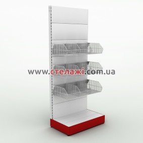 Торгові стелажі з кошиками